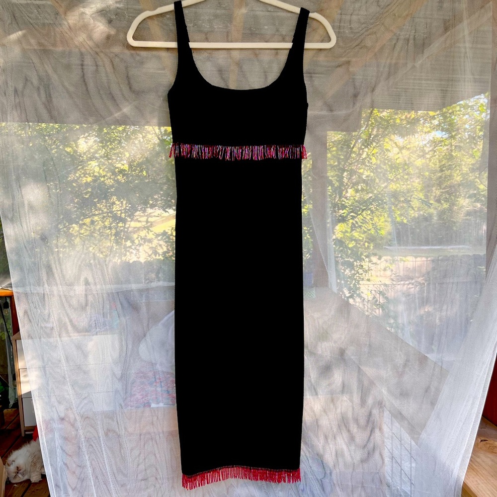 Vintage Betsey Johnson Velvet Dress with gorgeous beading.
